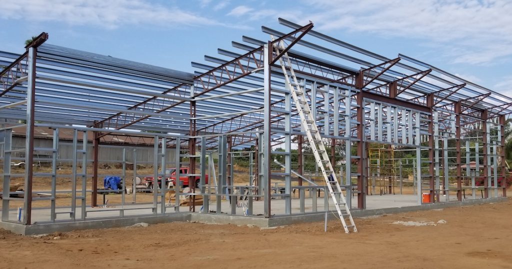 Barndominium steel frame in Tennessee