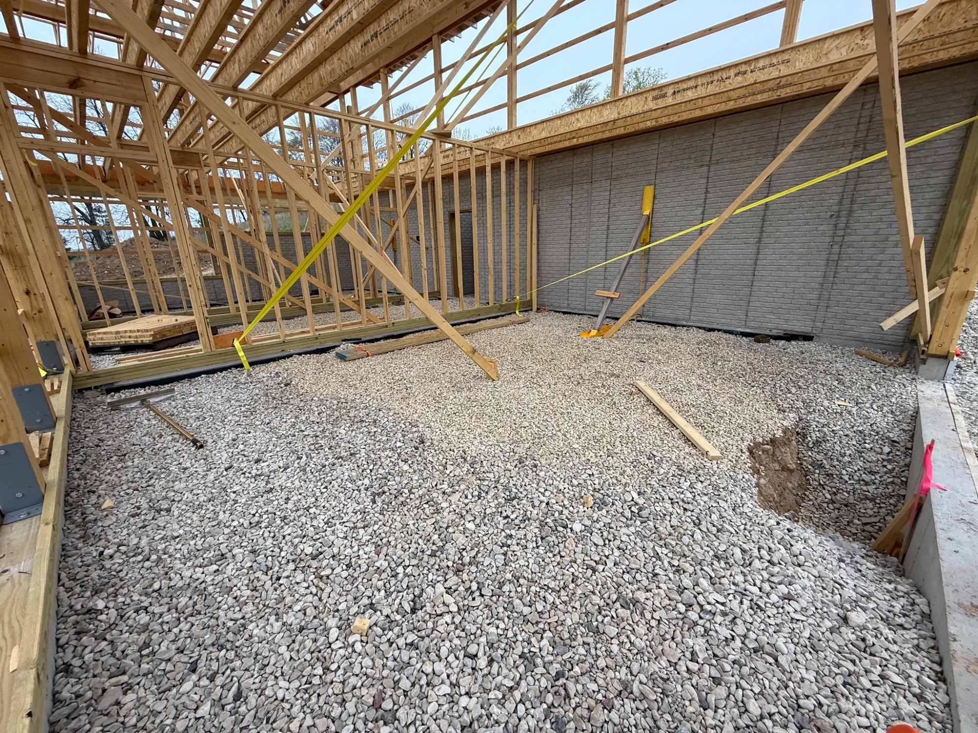 Wood frame barndominium construction in Tennessee